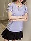 ieftine Bluze &amp; Cămăși Damă-Pentru femei În V Bluză Mată Roz Îmbujorat