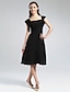 Χαμηλού Κόστους Φορέματα Παρανύμφων-Γραμμή Α Ευθεία Γραβάτα Μέχρι το γόνατο Σιφόν Φόρεμα Παρανύμφων με Βολάν / Που καλύπτει