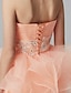 cheap Special Occasion Dresses-A-Line Cute Homecoming Cocktail Party Dress Strapless Sleeveless Knee Length Satin with Sequin 2020