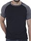 billiga Casual T-shirts för män-Herr T-shirt Solid färg Rund hals Grön Svart Armégrön Ljusgrå Mörkgrå Kortärmad Plusstorlekar Dagligen Sport Lappverk Blast Grundläggande / Sommar / Sommar