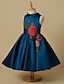 Χαμηλού Κόστους Λουλουδάτα φορέματα για κορίτσια-Πριγκίπισσα Μέχρι το γόνατο Φόρεμα για Κοριτσάκι Λουλουδιών Πομπή Χαριτωμένο φόρεμα χορού Σατέν με Ζώνη / Κορδέλα Κατάλληλο 3-16 ετών