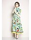 זול שמלות נשים-מקסי דפוס, גיאומטרי נדן שמלה קיץ סגנון סיני בגדי ריקוד נשים
