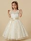 cheap Flower Girl Dresses-A-Line Knee Length Flower Girl Dress Cute Prom Dress Lace with Lace Fit 3-16 Years