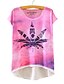 cheap Women&#039;s T-shirts-Women&#039;s Work Weekend Cotton Loose T-shirt - Geometric Print Fuchsia / Summer