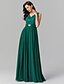 cheap Evening Dresses-A-Line Elegant Dress Formal Evening Floor Length Sleeveless V Neck Chiffon V Back with Sash / Ribbon Beading 2022