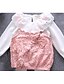 cheap Dresses-Toddler Girls&#039; Ruffle Polka Dot Long Sleeve Cotton Dress Red