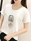 cheap Plus Size Tops-Women&#039;s T shirt Tee Solid Colored Round Neck Yellow White Daily Backless Clothing Apparel Cotton Linen Vintage / Short Sleeve / Batwing Sleeve