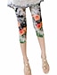 baratos Leggings de mulher-Mulheres Diário / Para Noite Básico Legging - Floral, Estampado Cintura Média