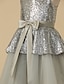 cheap Blomsterpigekjoler-A-Line Knee Length Flower Girl Dress Cute Prom Dress Tulle with Sash / Ribbon Fit 3-16 Years