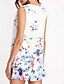 cheap Women&#039;s Dresses-Women&#039;s Holiday / Going out / Casual / Daily Street chic Sheath Dress - Floral Summer Blue M L XL