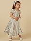 cheap Flower Girl Dresses-A-Line Knee Length Flower Girl Dress Cute Prom Dress Lace with Sash / Ribbon Fit 3-16 Years