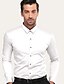 cheap Men&#039;s Shirts-Men&#039;s Shirt Solid Colored Short Sleeve Party Tops Business Basic White Blue Yellow / Long Sleeve