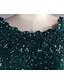 levne Šaty pro slavnostní příležitosti-A-Linie Elegantní Šaty Svatební host Na zem Bez rukávů Klenot Šifón s Křišťály Aplikace 2022