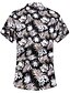 preiswerte Herrenhemden-Men&#039;s Plus Size Shirt - Floral Classic Collar / Short Sleeve / Summer