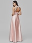 cheap Evening Dresses-Sheath / Column Cut Out Sparkle &amp; Shine Beaded &amp; Sequin Formal Evening Dress Halter Neck Sleeveless Floor Length Stretch Satin with Crystals Beading Sequin 2020