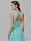 cheap Cocktail Dresses-Ball Gown Elegant Pastel Colors Homecoming Cocktail Party Dress Jewel Neck Sleeveless Short / Mini Chiffon Lace with Sash / Ribbon Beading 2020