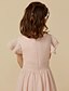 preiswerte Kleider für die Blumenmädchen-A-Linie Tee-Länge Blumenmädchenkleid Festtage Süßes Ballkleid Chiffon mit Schärpe / Band Fit 3-16 Jahre