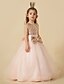cheap Flower Girl Dresses-Ball Gown Floor Length Organza Sequined Flower Girl Dresses with Bow(s) Sequin