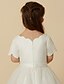 preiswerte Kleider für die Blumenmädchen-Prinzessin Knöchellänge Blumenmädchenkleid Süßes Ballkleid Satin mit Schärpe / Band Fit 3-16 Jahre