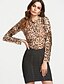 ieftine Bluze &amp; Cămăși Damă-Pentru femei Stil Nautic Wrap Leopard