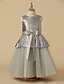 cheap Flower Girl Dresses-A-Line Knee Length Flower Girl Dress Cute Prom Dress Tulle with Sash / Ribbon Fit 3-16 Years