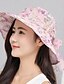 cheap Women&#039;s Hats-Women&#039;s Sun Hat Cute Lace Floral Bow Spring Summer Blue Blushing Pink / Fabric