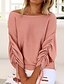 cheap Sweaters-Women&#039;s Pullover Solid Colored Vintage Streetwear Long Sleeve Batwing Sleeve Loose Regular Sweater Cardigans Off Shoulder Fall Spring Blushing Pink Wine Gray / Tassel
