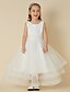ieftine Morsiustytön mekot-Princess Tea Length Flower Girl Dress First Communion Cute Prom Dress Lace with Appliques Fit 3-16 Years