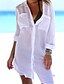 cheap Cover Up-Women&#039;s Basic White Thong Cover-Up Swimwear Swimsuit - Solid Colored One-Size White