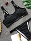 tanie Bikini-Damskie Bandeau (opaska na biust) Podstawowy Bikini Kostium kąpielowy Solidne kolory Bez ramiączek Stroje kąpielowe Kostiumy kąpielowe Biały Czarny Żółty Pomarańczowy / Seksowny