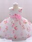 Χαμηλού Κόστους Βρεφικά Φορέματα για Κορίτσια-Μωρό Κοριτσίστικα Βίντατζ Πάρτι Γενέθλια Βαμβάκι Φλοράλ Αμάνικο Ως το Γόνατο Φόρεμα Λευκό