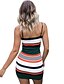 cheap Women&#039;s Dresses-Women&#039;s Striped Daily Slim Bodycon Dress - Striped Strap Green Red M L XL