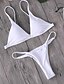 abordables Bikinis-Mujer Bikini Traje de baño Rosa Vino Gris Blanco Negro Bañadores Con Tirantes Trajes de baño Sensual / Sujetador Acolchado