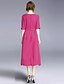 cheap Women&#039;s Dresses-Women&#039;s Holiday / Going out Basic / Street chic Loose Shift Dress - Solid Colored Summer Fuchsia Wine L XL XXL
