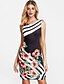 cheap Print Dresses-Women&#039;s Floral Daily / Holiday / Beach Bodycon Dress White, Print Summer White Black M L XL