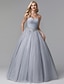 cheap Evening Dresses-Ball Gown Luxurious Dress Quinceanera Floor Length Sleeveless Sweetheart Neckline Tulle with Crystals Beading 2022 / Formal Evening