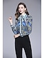 cheap Women&#039;s Blouses &amp; Shirts-Women&#039;s Basic Shirt - Geometric Print Shirt Collar