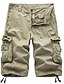 abordables Bermudas cargo-Hombre Pantalones tipo cargo Pantalón Corto Cargo Pantalón corto Color sólido Longitud de la rodilla Diario Militar Verde Trébol Negro