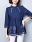 ieftine Bluze &amp; Cămăși Damă-Pentru femei Stil Nautic Cămașă De Bază - Floral Trifoi / Vară