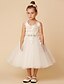 cheap Flower Girl Dresses-Princess Knee Length Flower Girl Dress Wedding Cute Prom Dress Lace with Crystal Fit 3-16 Years