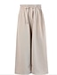 billige Bukser til kvinner-Dame Aktiv Store størrelser Bomull Bred Bukseben Bukser - Ensfarget / Geometrisk Dusk Svart