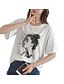 tanie T-shirty damskie-T-shirt Damskie Nadruk Luźna - Solidne kolory / Portret / Lato