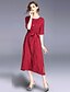 cheap Women&#039;s Dresses-Women&#039;s Holiday / Going out Basic / Street chic Loose Shift Dress - Solid Colored Summer Fuchsia Wine L XL XXL