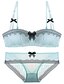 cheap Bra &amp; Panty sets-Women&#039;s Lace Backless Racerback Push-up Underwire Bra Demi-cup Bra &amp; Panty Set Jacquard Solid Colored Embroidered Plus Size Cotton Daily Wine White Black / Bow