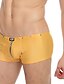 abordables Ropa interior masculina exótica-Hombre Normal Sexy Boxer / Slip - Básico, Un Color Media cintura Negro Blanco Amarillo M L XL / Verano / Discoteca