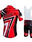 preiswerte Herrenbekleidungs-Sets-21Grams Herren Damen Radtrikot mit Radhose kurz Trägern fahrradbekleidung Kurzarm MTB Mountain Rennrad Rot Modisch Übergröße Fahhrad Sportkleidung Lycra Polyester 3D-Pad Atmungsaktiv Rasche Trocknung