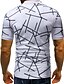 cheap Men&#039;s Tees &amp; Tank Tops-Men&#039;s Daily Weekend Basic Cotton Slim T-shirt - Geometric Print Shirt Collar White / Short Sleeve