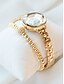 cheap Bracelet Watches-Women&#039;s Dress Watch Bracelet Watch Diamond Watch Quartz Ladies Creative Analog Gold Silver / One Year / Stainless Steel / Stainless Steel / Japanese