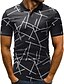 cheap Men&#039;s Tees &amp; Tank Tops-Men&#039;s Daily Weekend Basic Cotton Slim T-shirt - Geometric Print Shirt Collar White / Short Sleeve
