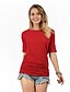 ieftine Tricouri Damă-Pentru femei Mărime Plus Size Tricou Șic Stradă - Mată Roșu Vin / Vară